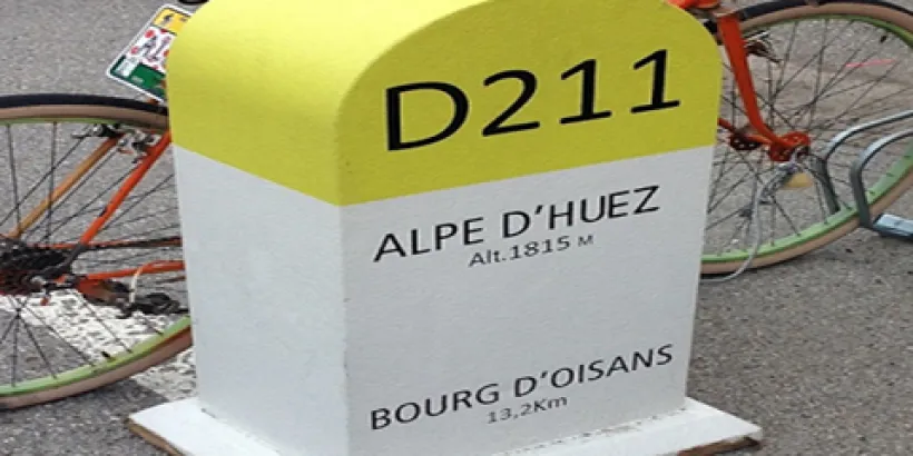 Cycling Alpe d'Huez from Bourg d'Oisans